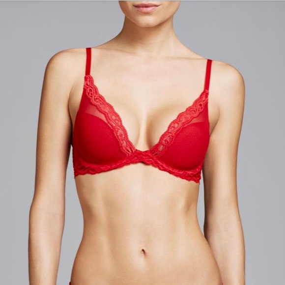 Natori Other - NATORI Red Feathers Contour Plunge Bra 32D
